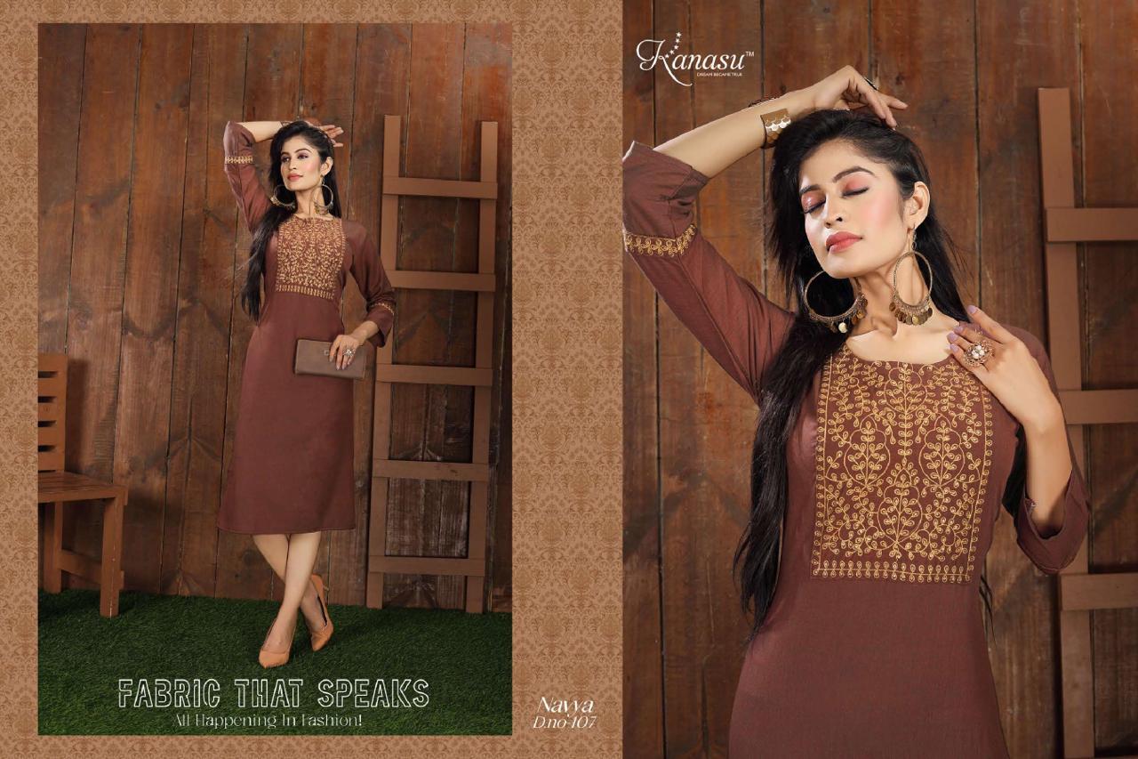 Navya By Kanasu 101-108 Designer Kurtis Catalog